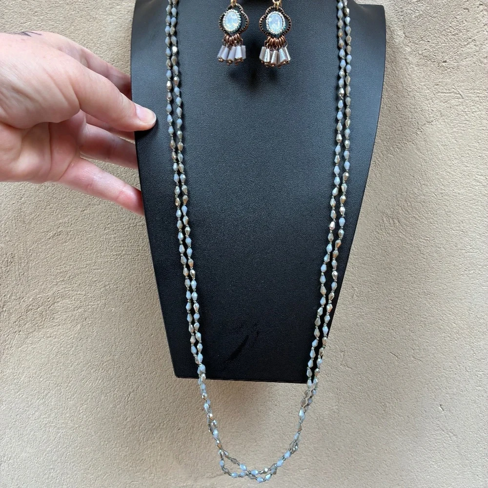 [Video] Versatile Sparkle Cut Necklace Duo + Earrings - Picture 4 of 5